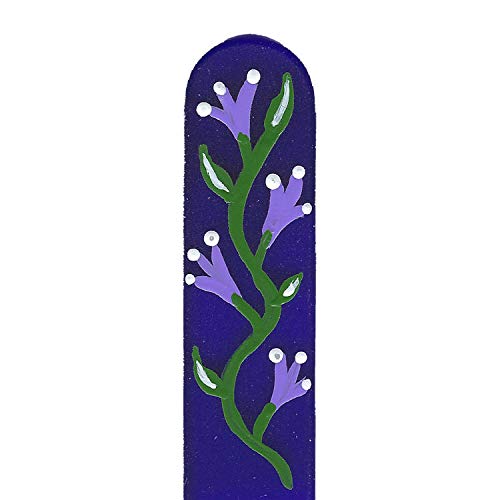 Canterbury Bells Premium Hand Painted Genuine Czech Republic Crystal Nail File with Matching Acrylic Case - Medium - BeesActive Australia