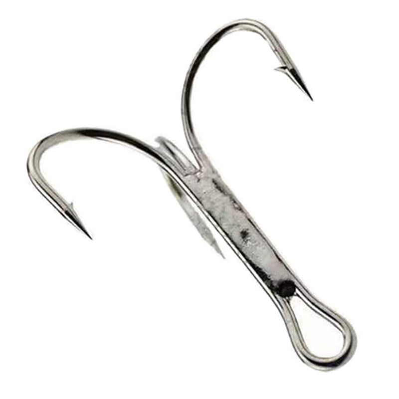 Cajoauis Fishing Treble Hooks High Carbon Steel Treble Hooks Super Sharp Solid Triple Barbed Silver 3/0-30pcs - BeesActive Australia