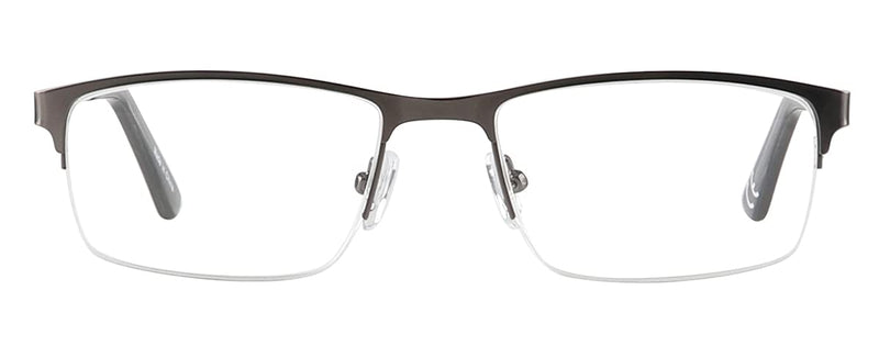 Eyecedar 5-Pack Reading Glasses Men Blue Light Blocking Half Frame Rectangle Style Spring Hinges Readers 2.00 Metal Grey 2.0 x - BeesActive Australia