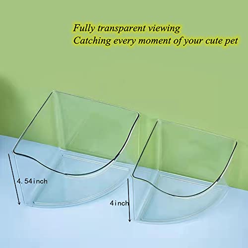 ACEDIVA Hamster Sand Bath-Clear Critters' Shower Toilet-Cooling Bed Sand Container Bathtub for Mice Hedgehog Squirrel Hamster Guinea Pigs and Other Small Animals 7.5*5.3*4inch Triangle - BeesActive Australia