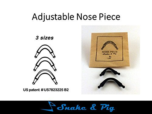 Snake & Pig Basilisk Swimming Goggles, Comfortable Fit for Adult Men Women Youth Kids Children (Black with clear metallized lens) - BeesActive Australia
