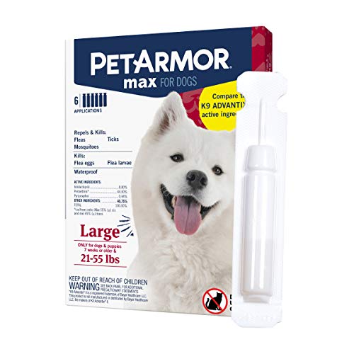 PetArmor Max Flea, Tick and Mosquito Prevention for Large Dogs (21 to 55 Pounds), 6 Monthly Treatments - BeesActive Australia