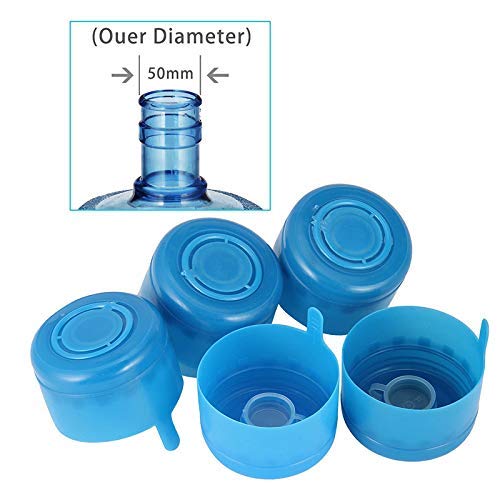 WINBOB 10PCS 55mm 3 and 5 Gallon Non-Spill Caps,Replacement Water Bottle Snap On Cap Anti Splash Peel - BeesActive Australia