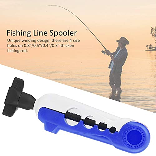 RiToEasysports Fishing Line Spooler Reel Winder,Mini Fishing Line Winding Spool for Varying Spool Sizes white blue - BeesActive Australia