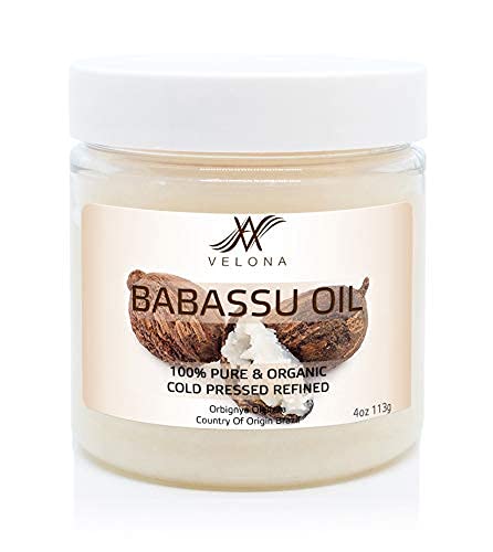 Babassu Oil by Velona - 4 oz | 100% Pure and Natural Carrier Oil | Refined, Cold Pressed | Face, Hair, Body & Skin Care and Cooking | Use Today - Enjoy Results - BeesActive Australia