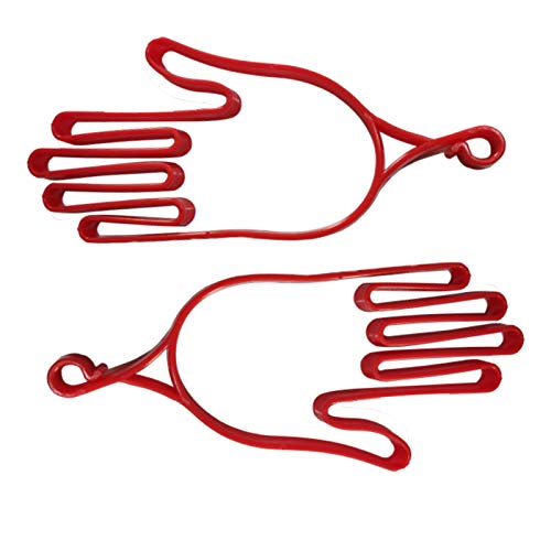 QHALEN 1 Pair Golf Gloves Stretcher Holder Keeper Hanger for Gloves Maintenance Accessory Equipment Red - BeesActive Australia