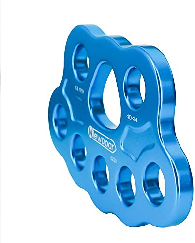 NewDoar Descender Plate 40KN Paw Rigging Plate 4/5 Holes Rock Climbing Gear (8 holes/40KN Blue) - BeesActive Australia