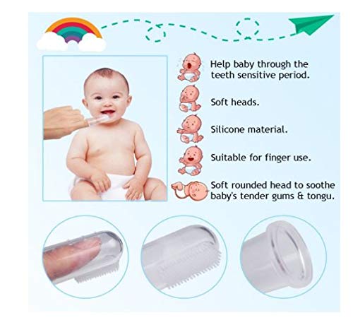 Finger Toothbrush for Toddlers,Finger Toothbrush 0 2 Years FDA Grade Soft Silicone for Clean Teeth and Gums by Noondl 3 - BeesActive Australia