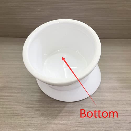 Small Ceramic Raised Cat Bowls, Tilted Elevated Food or Water Bowls , Stress Free, Backflow Prevention, Dishwasher and Microwave Safe, Lead & Cadmium Free White - BeesActive Australia