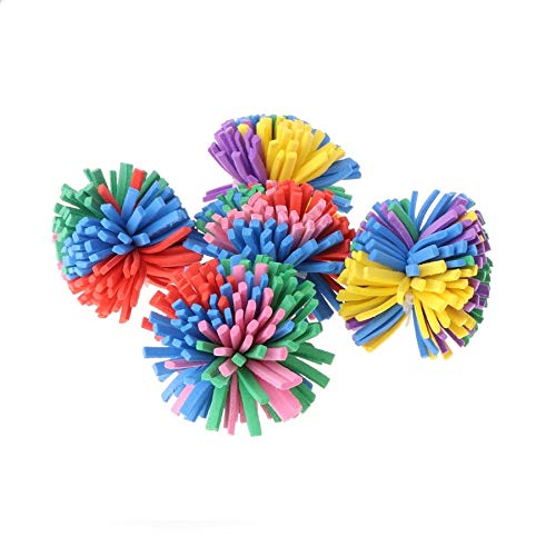 Stock Show 10PCS 1.6" Funny Colorful EVA Flower Ball Foam Cat Toy Ball Cat Kitten Catch/Chase/Play Ball, Random Color - BeesActive Australia