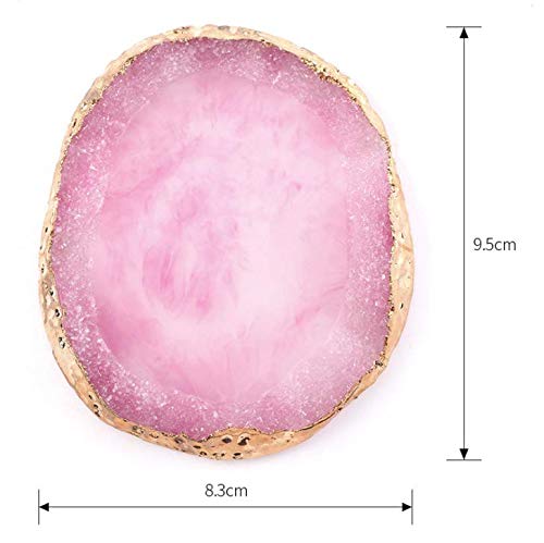 LASSUM Resin Nail Art Palette, Acrylic Gel Polish Holder Drawing Color Paint Dish Glue Pallet Display (Pink) - BeesActive Australia