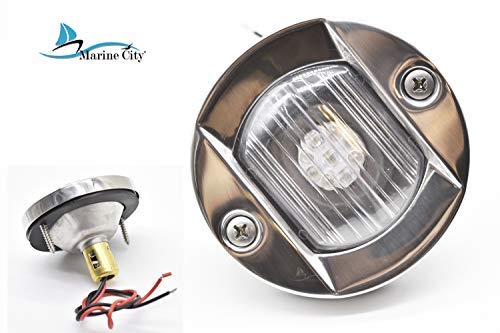 [AUSTRALIA] - MARINE CITY Stainless-Steel Waterproof 3” Flush Mount Caution Blue LED (12V 18W) 2-Pack 