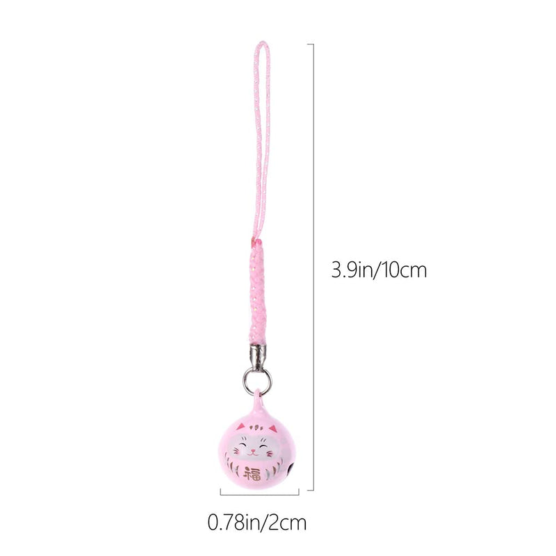 LUOZZY 6 Pcs Fortune Cat Charm Lovely Dharma Phone Hanging Pendants Lucky Cat Bell Charms (Size L) - BeesActive Australia