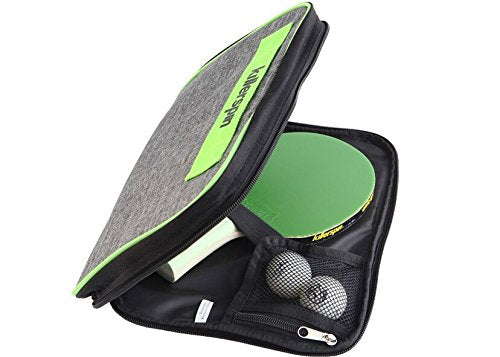 [AUSTRALIA] - Killerspin Optima Ping Pong Paddle Carry Case| Padded Table Tennis Racket Cover| Reinforced Padded Polyester Bag for 2 Ping Pong Bats| Side Accessory Pocket for 8Ó Tablets| Protective Zipper Enclosure 