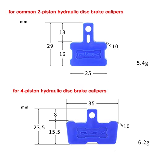 COONIUM Hydraulic Disc Brake Bleed Blocks Compatible with Shimano, AVID SRAM and More, Pack of Assorted 4 pcs (2 PCS for 2-Piston Caliper and 2 PCS for 4-Piston Caliper) - BeesActive Australia