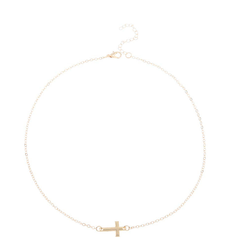 Jovono Bohemian Necklace with Cross Pendant For Women and Girls (Gold) Gold - BeesActive Australia