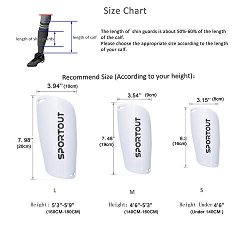 Sportout Adult Youth Kids Soccer Shin Guards,Comprehensive Protection for Your Leg, with Cushioned Ankle Protection to Prevent Injuries White Large - BeesActive Australia