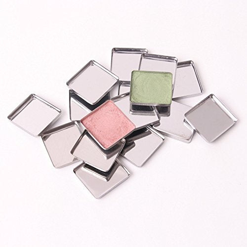 30 Pack Empty Metal Tin Make Up Pans for Magnetic Makeup Palette 26mm 36mm 48mm 50mm Cosmetic Foundation Blush Eye Shadow Organizer Pan (Square-shape(26.5X26.5 mm)) Square-shape(26.5X26.5 mm) - BeesActive Australia