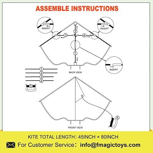 Hymaz Kite, Kites for Kids Adults Easy to Fly, Best Kite for Girls Boys Beach Park Outdoor Activites Games (Bat Kite) - BeesActive Australia