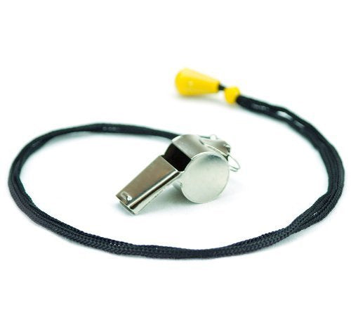Crown Sporting Goods SCOA-001 Stainless Steel Whistle with Lanyard – Great for Coaches, Referees, and Officials by - BeesActive Australia