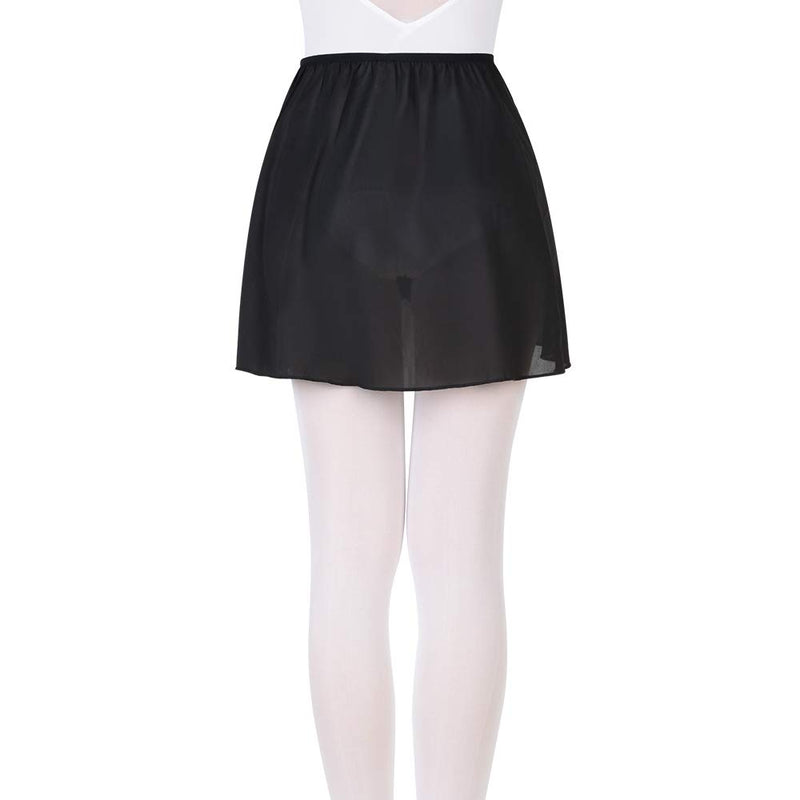 [AUSTRALIA] - FNYIVDNY Ballet wrap Skirt Chiffon Dance Skirt with Elastic Waistband for Girls&Women Black large(Height:4.92-5.58ft,Waist:21-31in) 