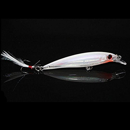 [AUSTRALIA] - OriGlam 【Happy Shopping Day】 10pcs 3D Artificial Minnow Fishing Lures Baits, Fishing Tackle CrankBait Bass, Hard Bait Swimbait Fishing Lure 
