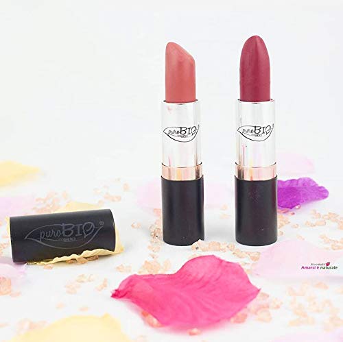 PuroBIO Certified ORGANIC High-pigmented and Long-Lasting Semi-Matte Lipstick with Castor oil, Vitamin E and Antioxidants NO.12 WATERMELON. ORGANIC.NICKEL TESTED. CRUELTY-FREE. MADE IN ITALY - BeesActive Australia