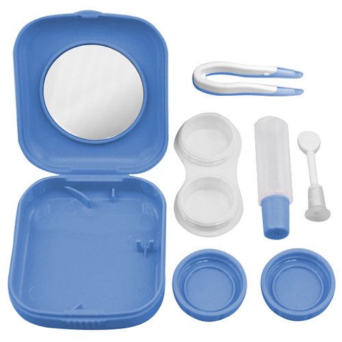 Accessotech Blue Mini Contact Lens Travel Kit Case Pocket Size Storage Holder Container - BeesActive Australia