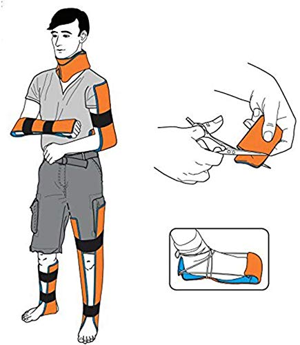2 Pack Universal Aluminum Roll Splint Medical Polymer Fixture Bone First aid - 36 INCH - BeesActive Australia