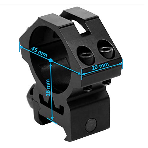 West Lake Scope Rings 1 Inch 30mm Low Profile Scope Mounts for Picatinny Weaver Rail (Set of 2), See-Thru Design, Ring Adapter Inserts Included - BeesActive Australia