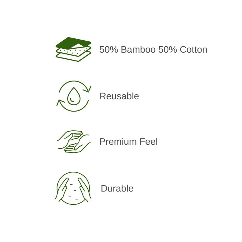 MuslinZ 24PK Wipes Bamboo Cotton Terry Wipes 20x20 cms Wash Cloth Washable reuseable Baby Wipes (Natural) - BeesActive Australia