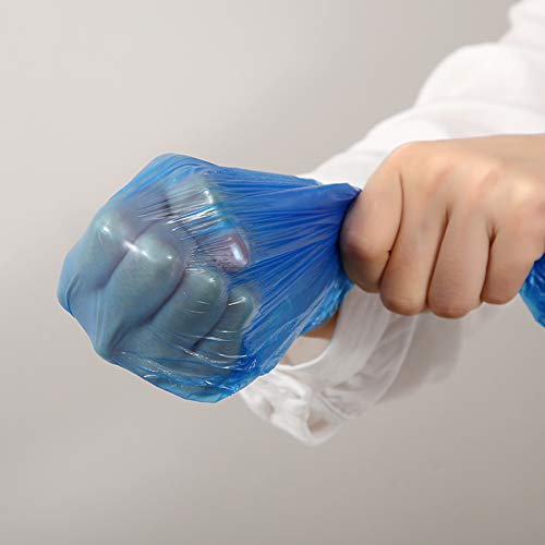 STGOOD Disposable PE Sleeves Covers, 100PCS Transparent Blue Waterproof Arm Protectors, 15.7 Inches - BeesActive Australia