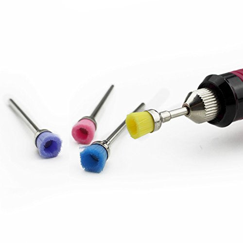 NMKL38 4PCS Nail Drill Bit Set Cleaning Brushes Professional Nail Drill Machine Manicure Accessories, Mixed color - BeesActive Australia