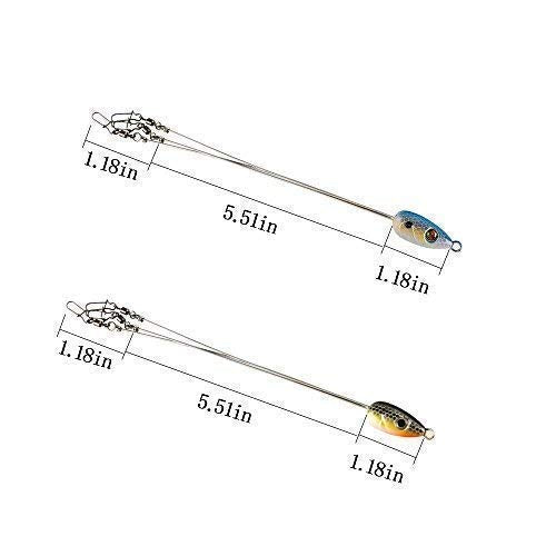 [AUSTRALIA] - Ilure Alabama Rig Umbrella for Bass Fishing 3 Arms Swim Baits Lures Bait Kit for Freshwater Trout Salmon 2 Pcs black blue 3 arm 