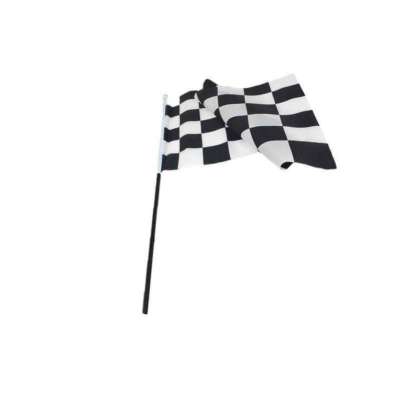 Two (2) Checkered Black & White Cloth Racing Flags - BeesActive Australia