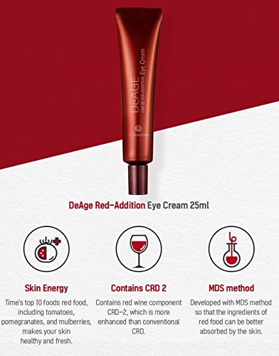 CHARMZONE DeAge Red Addition Eye Cream- Long Lasting Repair Moisturizer, Smoothing Lines for Dark Circles and Puffiness (25ml/0.85 fl.oz) - BeesActive Australia