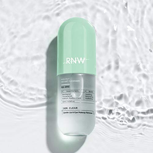 RNW DER. CLEAR Gentle Lip & Eye Makeup Remover, 120ml / 4.05 fl.oz, Mildly Cleans Make Up Around Your Lip And Eye Face Mild Cleaning Care Korean Skin Care K-Beauty - BeesActive Australia