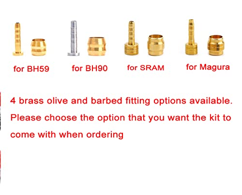 Hydraulic Disc Brake Service Kit Including Sleeve nuts, Rubber Covers, Brass Olives and Barbed Fittings for Shimano BH59 / BH90, AVID SRAM, Magura Hose, Pack of 4 sets (for AVID SRAM) for AVID SRAM - BeesActive Australia