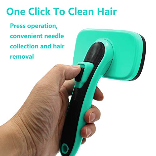 Kiloforest Self Cleaning Slicker Brush – Shedding and Grooming brush for dog and cat, Nail Clippers and Trimmers - with Safety Guard and Free Nail File,Stainless Steel Teeth Combs for dogs&cats(blue) Blue - BeesActive Australia