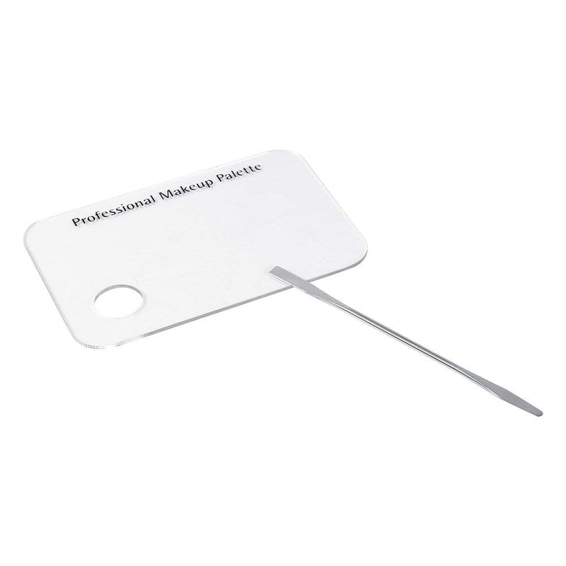 Makeup Palette - Clear Acrylic Makeup Nail Art Cosmetic Mixing Palette & Stainless Spatula Tool Set - BeesActive Australia