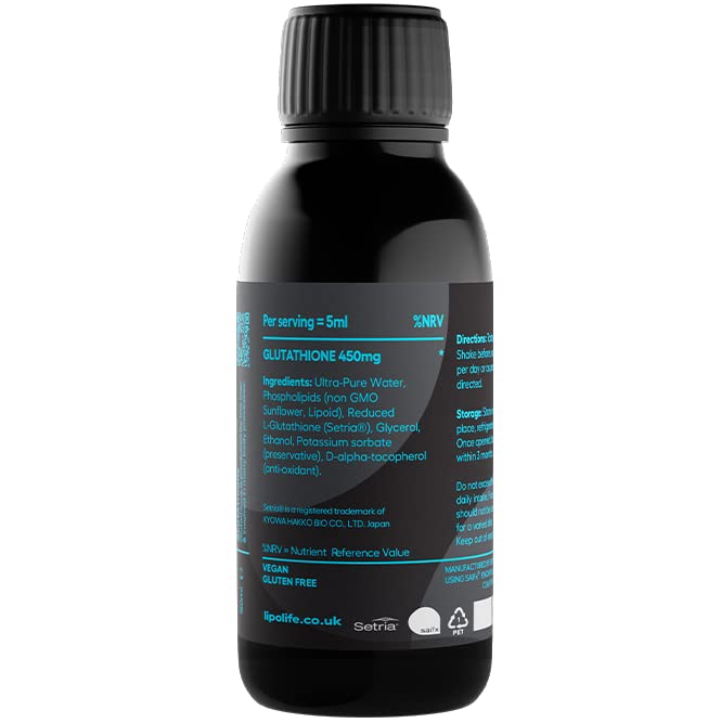 LLG2 liposomal Glutathione 150ml - lipolife. Formulated with Setria Glutathione - Advanced Nutrient delivery - BeesActive Australia