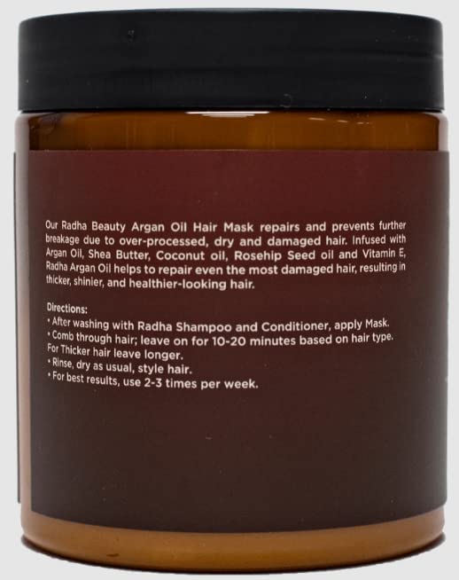 Radha Beauty Argan Oil Hair Mask and Intense Hydrating Repair Formula with 100% Organic Argan Oil, Coconut Oil, and Aloe Vera 260mL - BeesActive Australia