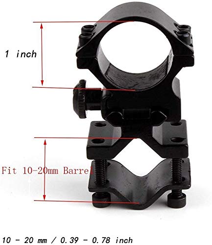 eoocvt 1inch / 25mm Ring Flashlight and Laser Sight Mount with Barrel Adapter - BeesActive Australia