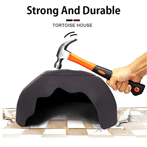TINTON LIFE Reptile Hideouts Box with 2 Ceramic Sinks to Increase Humidity Terrarium Reptile Hide Habitat Humidify Cave for Turtle Lizard Tortoise Amphibians Snake, 9.8x5.9x5.9 Coffee - BeesActive Australia