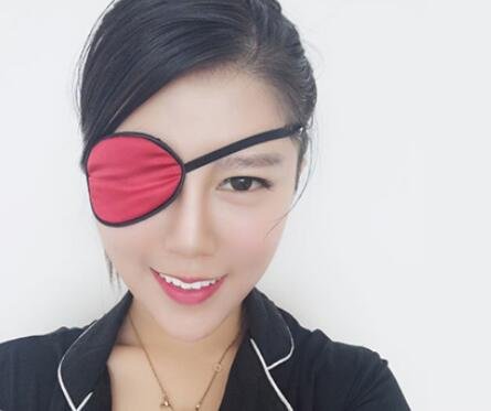 Adults Eye Patch Silk Single Eye Mask Amblyopia Corrected Visual Acuity Recovery Eye Patch Patch for Lazy Eye (Red) Red - BeesActive Australia