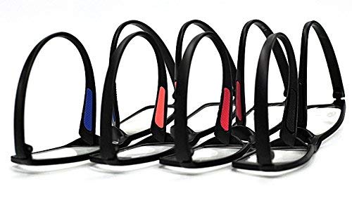 2 x PAIRS TR90 Bendable, Flexible Reading Glasses Quality Lenses, Super-lite with 13 Lens Strengths RG9 2 X Pairs All Black 1.0 x - BeesActive Australia