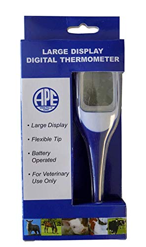 Agri-Pro Veterinary Thermometer. Fast, Accurate Temperature Readings for Pets and Livestock. Large Display. Flexible Tip. Beeps When Ready. Memory Recall. Auto Shut-Off. Water and Shock Resistant. - BeesActive Australia