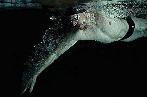 [AUSTRALIA] - LANE4 Racing Swim Goggle - Hydrodynamic Design, Anti-Fog UV Protection for Adults Men Women IE-32955 BLUE/SILVER 