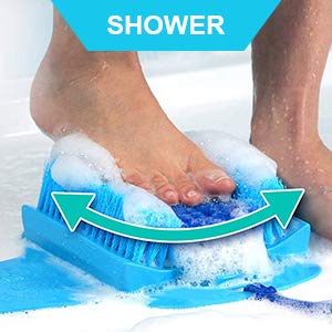 BESKAR Foot Scrubber Replacement Pumice Stone, Foot Brush, Foot Cleaner, Foot Exfoliator with Floor Suction Cup, Foot Spa Massager without Bending in Shower, Dead Skin & Callus Remover - BeesActive Australia