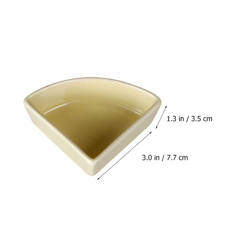 balacoo Hamster Feeding Bowl Ceramic Small Animal Food and Water Bowl for Hamster Guinea Pig Rat Gerbil (Yellow) - BeesActive Australia